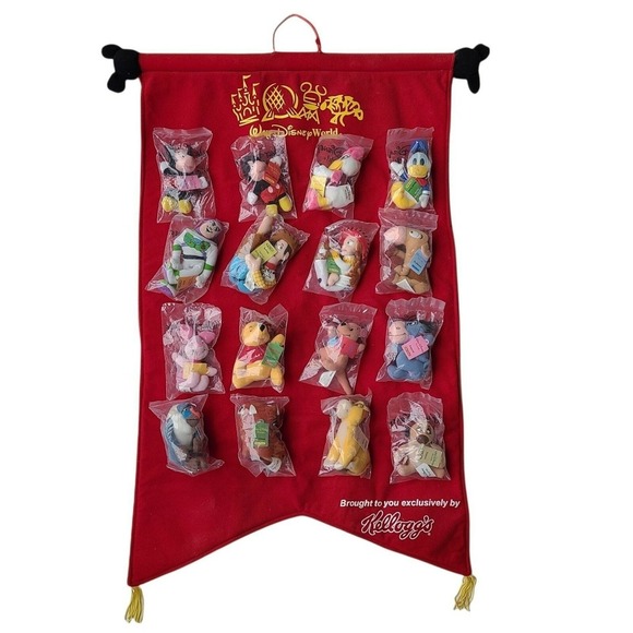 Walt Disney World Kelloggs Set 16 Mini Bean Plush With Display  display picture 1